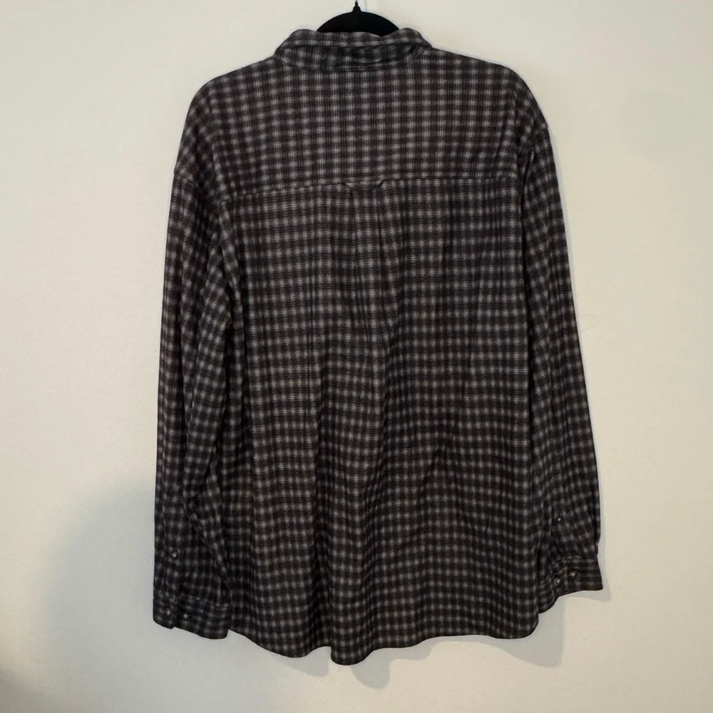 The North Face Plaid Button Down Shirt XL Gray Check Lightweight Flannel